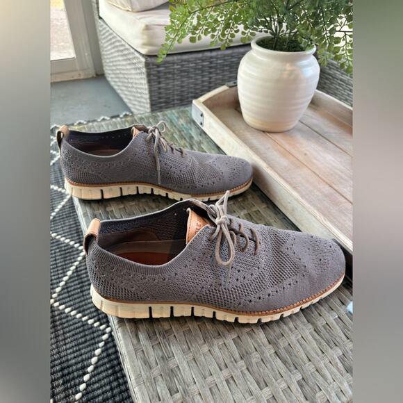 Cole Haan Men's Zero Grand Gray Knit Oxfords Size 10. ZeroGrand - Picture 9 of 11